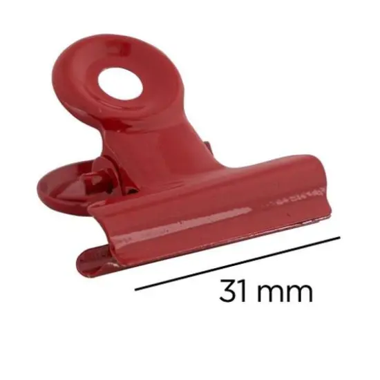 JAM Paper 31mm Metal Bulldog Clips, 15ct. Red {7}