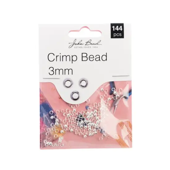 John Bead Must Have Findings 3mm Crimp Beads, 144ct. Silver {1}