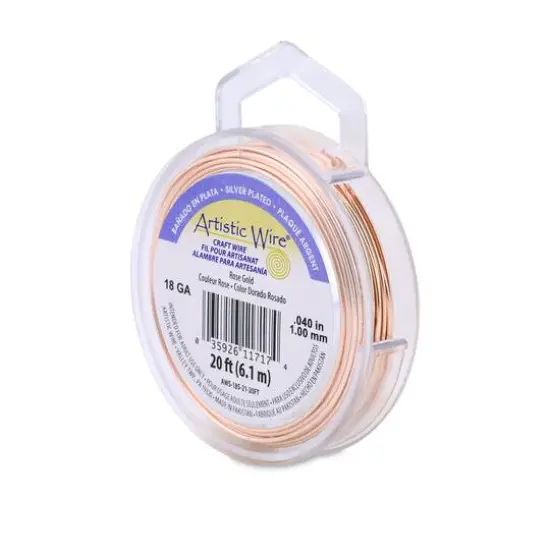 Artistic Wire&reg; 18 Gauge Silver Plated Tarnish Resistant Colored Copper Craft Wire, 20ft. Pearl Silver {2}