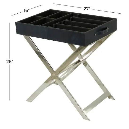 26" Modern Wine Holder Black {7}