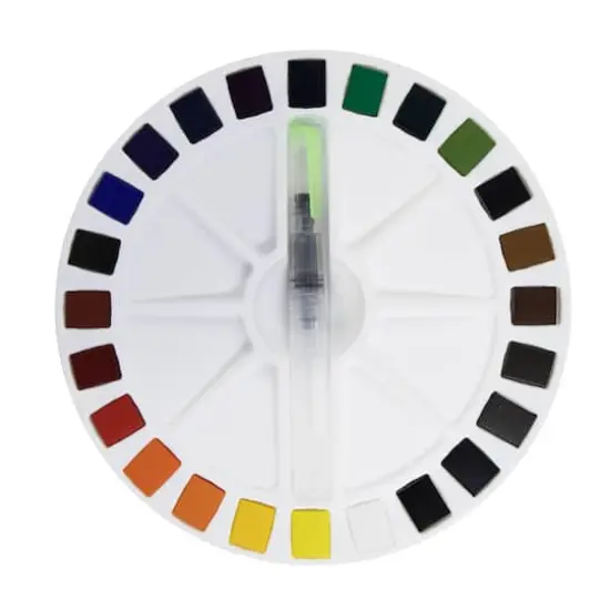 Watercolor Half-Pan Set with Water Brush by Artist's Loft&trade; {1}