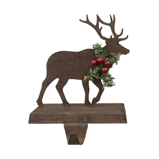 Glitzhome&reg; 6.5" Reindeer Stocking Holder {1}