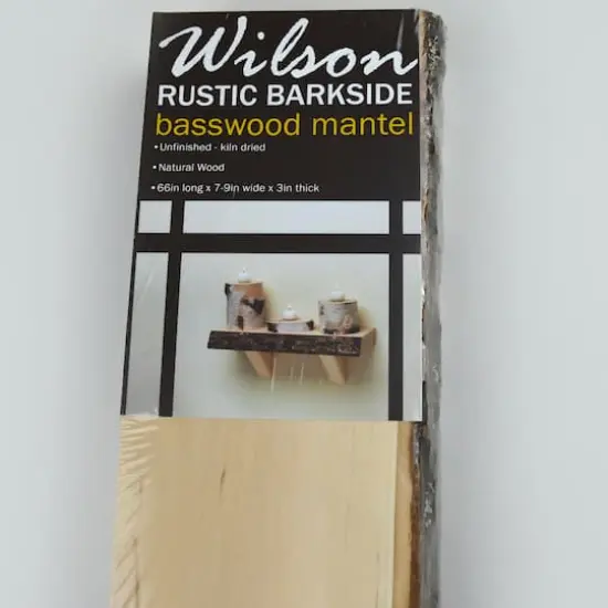 Wilson&reg; Enterprises 66" Basswood Bark Edge Mantel {5}