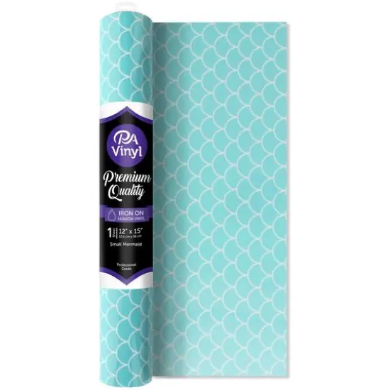 PA Vinyl Mermaid Scales Print Iron On Vinyl {1}