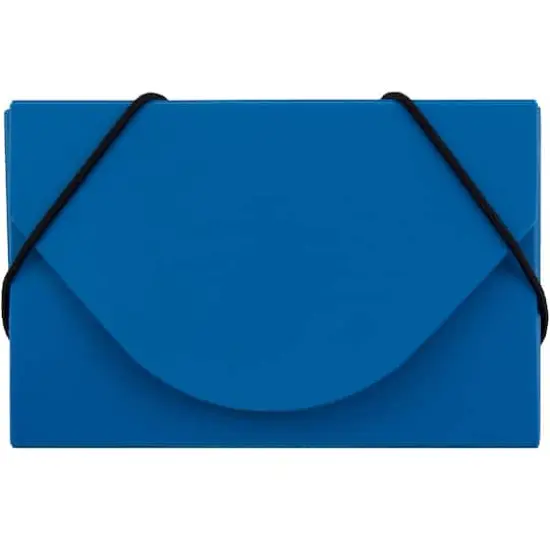 JAM Paper Plastic Business Card Holder Case Blue Solid {1}