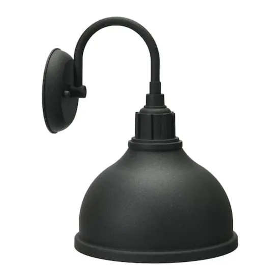 Hello Honey&reg; Robert Stevenson Lighting Landon Distressed Black Metal Outdoor Light with Shade {7}