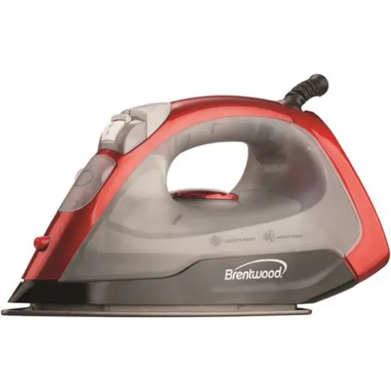 Brentwood&reg; Nonstick Steam Iron Red {4}
