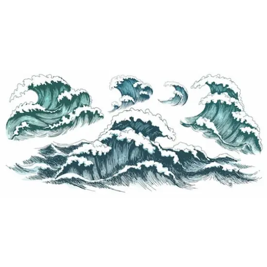 RoomMates Great Wave Peel & Stick Giant Wall Decals {3}