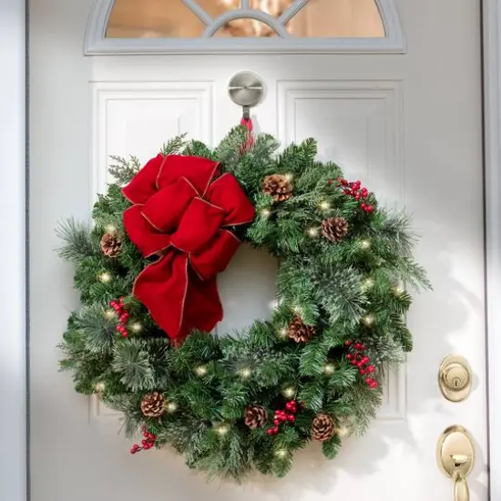 Haute Decor Attract&trade; Brushed Nickel Magnetic Wreath Hanger, 2ct. {3}