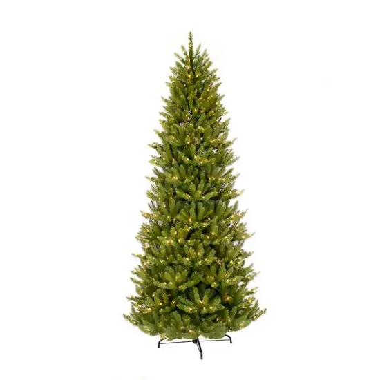 4.5ft. Pre-Lit Slim Fraser Fir Artificial Christmas Tree, Clear Lights {1}