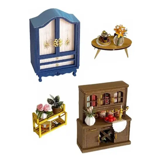 Wizardi House in English Style Miniature Dollhouse Roombox Kit {11}
