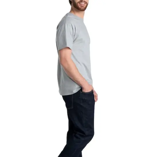 Fruit of the Loom EverSoft Mens Short Sleeve Crew T-Shirt 2 Pack Mineral Grey Heather {5}