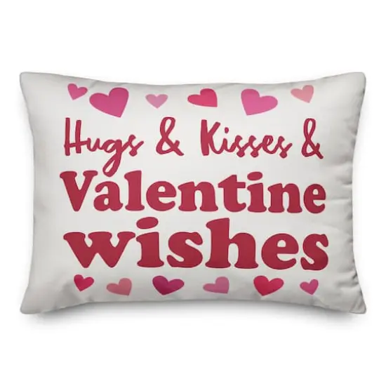 Hugs, Kisses & Wishes Throw Pillow {1}