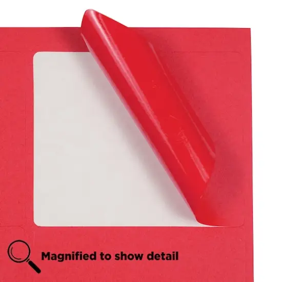 JAM Paper Adhesive Shipping Labels, 3.33" x 4" Red {6}