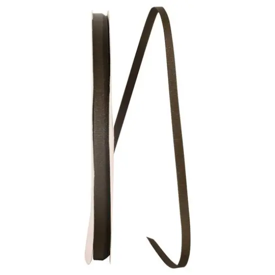 JAM Paper 1/4" Grosgrain Texture Ribbon Brown {1}
