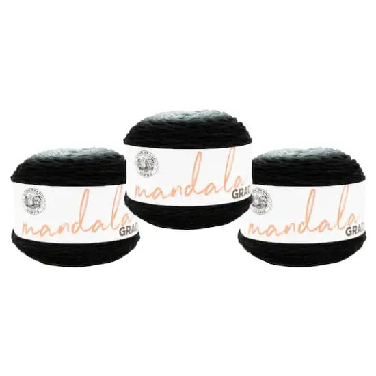 3 Pack Lion Brand&reg; Mandala&reg; Gradient Yarn Black {1}