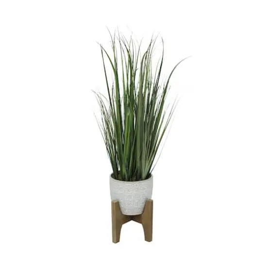 Flora Bunda&reg; 31" Onion Grass In 6.6" Catheral Ceramic Pot On Stand {1}