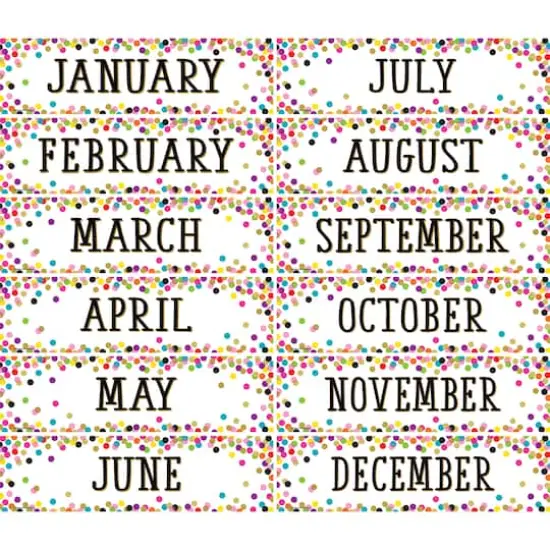 Teacher Created Resources Confetti Monthly Headliners, 12ct. {1}