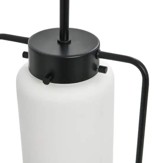 Hello Honey&reg; Robert Stevenson Lighting Ezra Metal & Frosted Glass Convertible Ceiling Light Black {8}