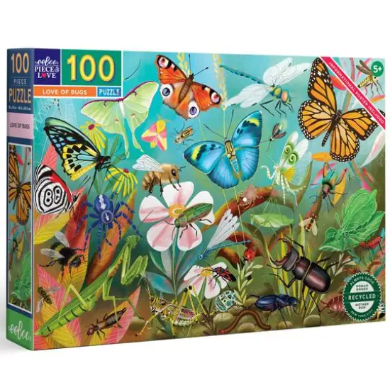 eeBoo Love of Bugs 100 Piece Puzzle {5}