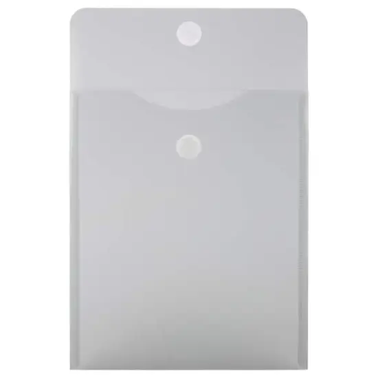 JAM Paper VELCRO&reg; Closure 9.75" x 11.5" Open End Envelopes, 12ct. Smoke Gray {4}