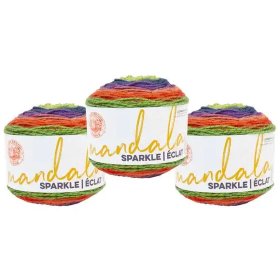 3 Pack Lion Brand&reg; Mandala&reg; Sparkle Yarn Monoceros {1}