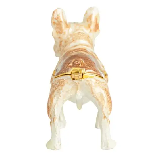 Hello Honey&reg; 3" Multicolor French Bulldog Jeweled Trinket Box {8}