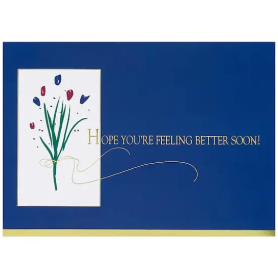 JAM Paper 5.625" x 7.875" Get Well Flowers Cards & Envelopes, 25ct. {1}