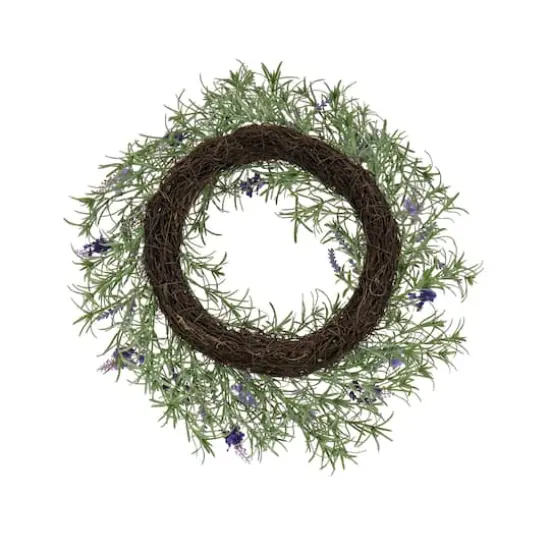 19" Spring Lavender and Rosemary Wreath {5}
