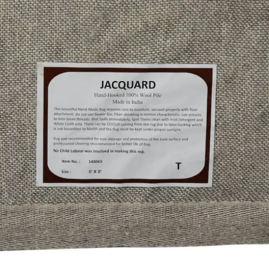 Blue Wool Modern Area Rug 5ft. x 8ft. {5}