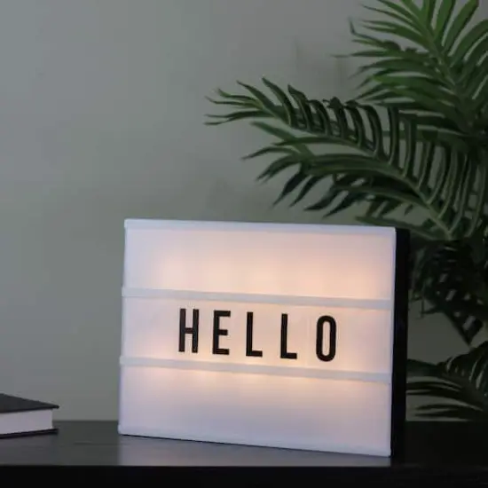 12" Battery Operated LED Light Box with Letters & Numbers {5}