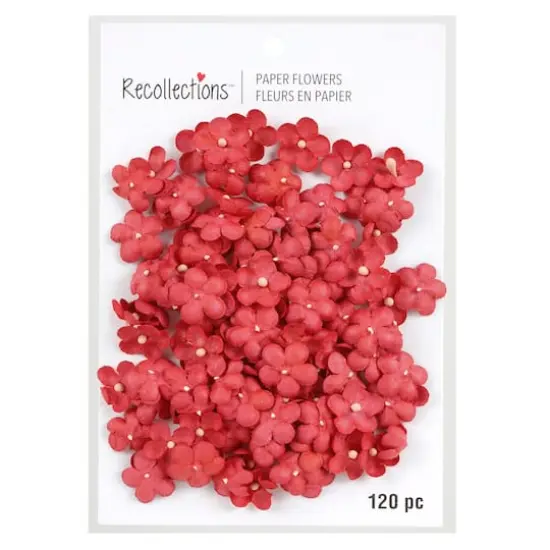 Red Paper Flowers by Recollections&trade;, 120ct. {4}