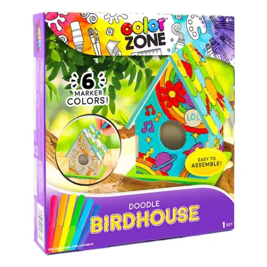 Color Zone&reg; Doodle Birdhouse Kit {6}