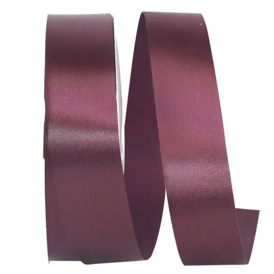 JAM Paper 3/8" x 100yd. Single Face Satin Allure Ribbon Raisin {1}