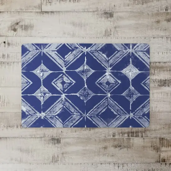 Indigo Diamonds Floor Mat {3}