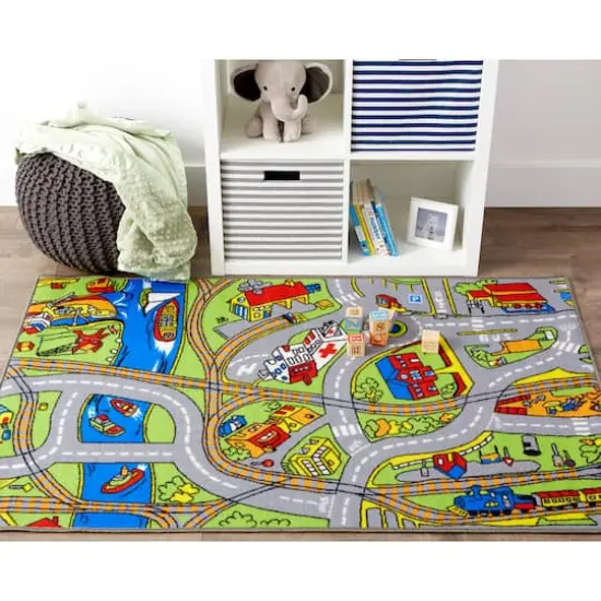 DII&reg; Street Map Kids Play Rug, 3ft. x 5ft. {3}
