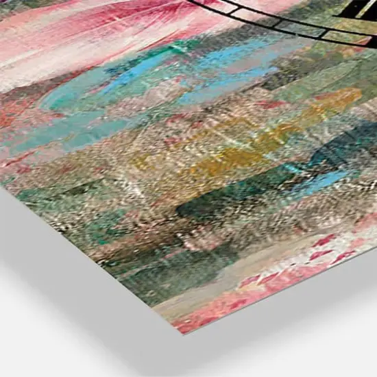 Designart 'Flower Shower Iii Lodge Multipanel Wall Clock {4}