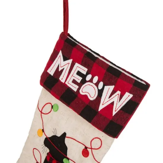 Glitzhome&reg; 21" LED Cat Christmas Stockings, 2ct. {7}
