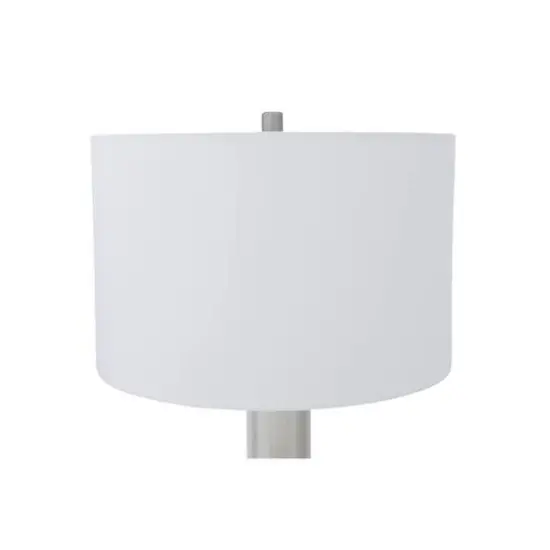 Hello Honey&reg; 33" Metal Table Lamp with Glass Middle Slick Silver {6}