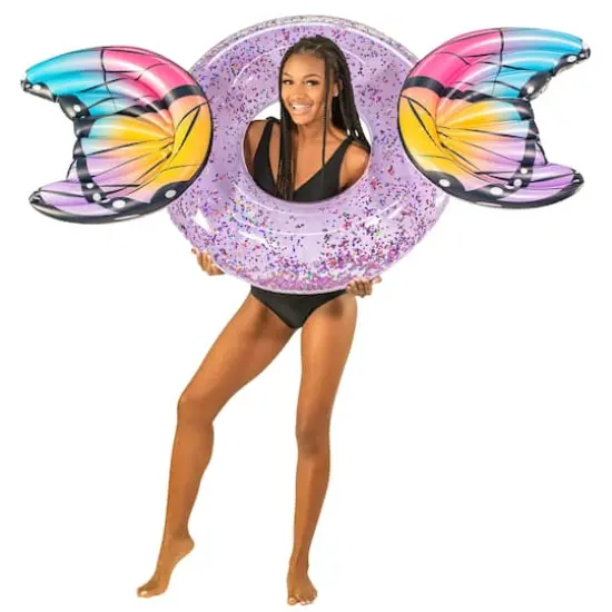 PoolCandy 40" Glitter Butterfly Pool Tube {1}