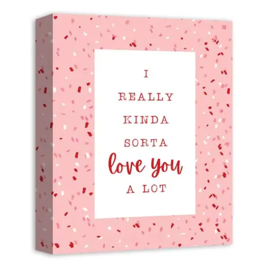 Really Love You Confetti Canvas Wall Art {3}