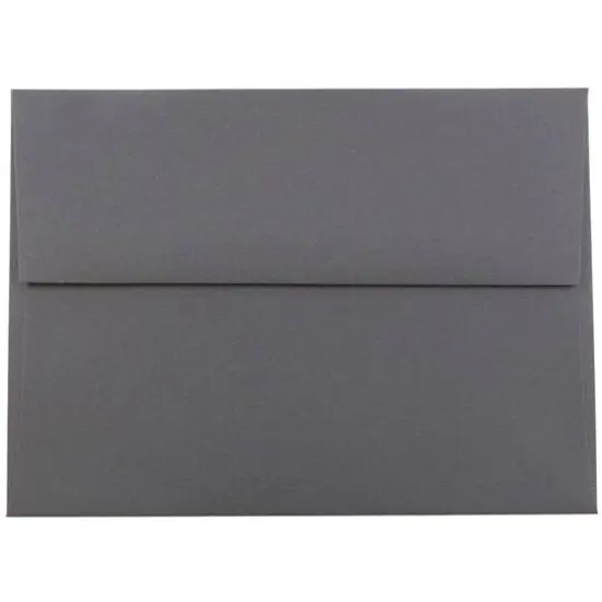 JAM Paper 4.75" x 6.5" Premium Invitation Envelopes, 50ct. Dark Gray {1}