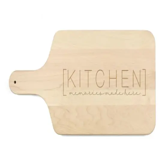 Kitchen Memories Made Here 17" x 8" Maple Paddle Cutting Board {1}