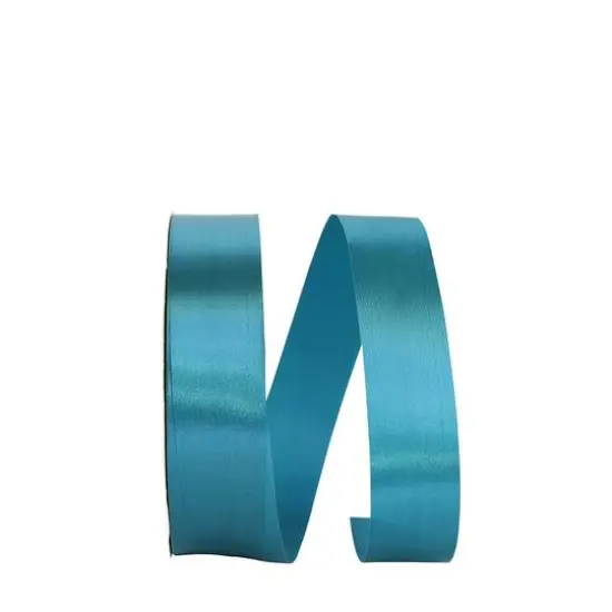 JAM Paper 3/8" x 100yd. Single Face Satin Allure Ribbon Teal {1}