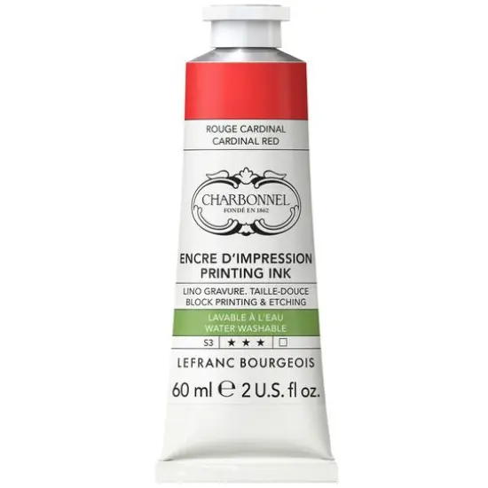 Charbonnel Printing Ink, 60mL Cardinal Red {1}