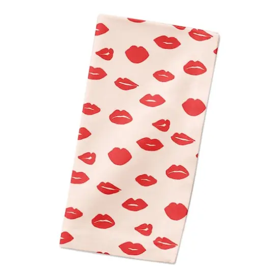 J'adore Lips 10" x 10" Cotton Twill Napkin {3}