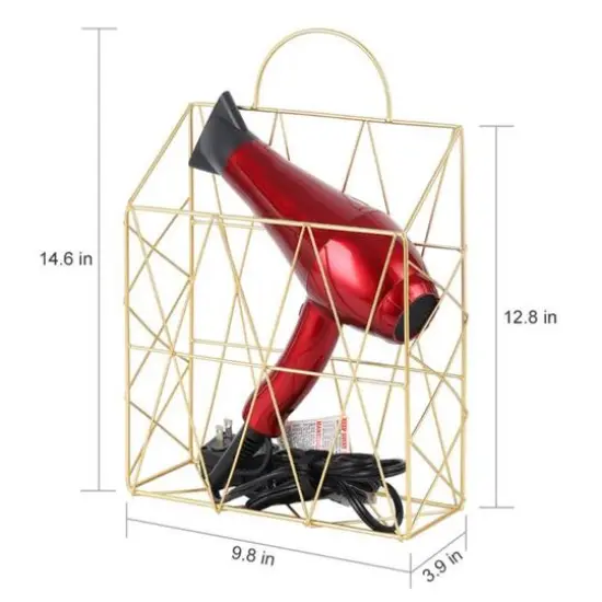 NEX&trade; Gold Wall-Mounted Metal Files Holder {3}