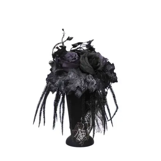 13.25" Creepy Floral Arrangement in Black Container by Ashland&reg; {3}