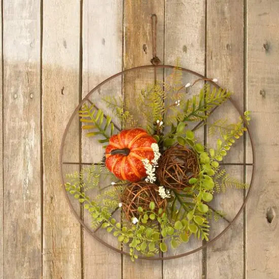 13" Harvest Flower Circular Decoration {3}