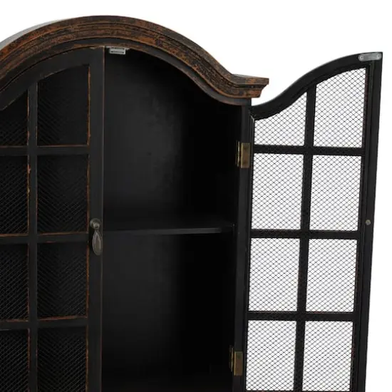 Black Traditional Wall Shelf, 22" x 8" x 28" {5}